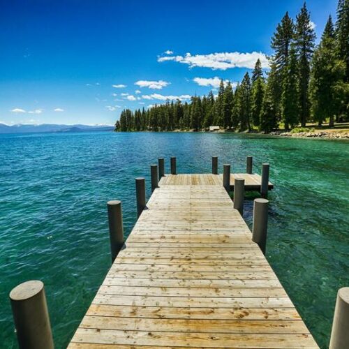 Dock extending out to Lake Tahoe