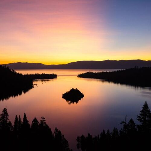 Emerald Bay sunset at Lake Tahoe