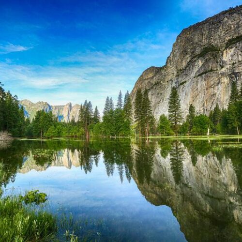 Merced River in Yosemite during the afternoon