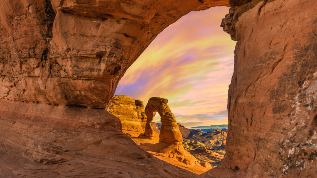 delicate arch through arch