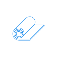 blue sleeping mat icon