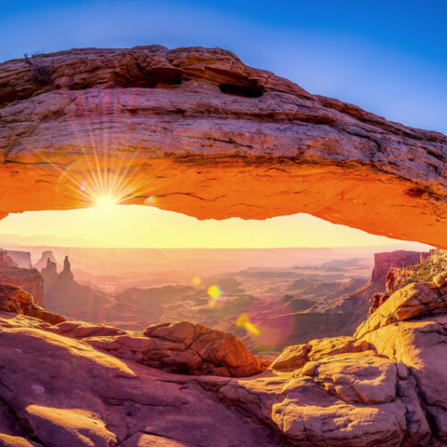 Colorful sunrise in Canyonlands