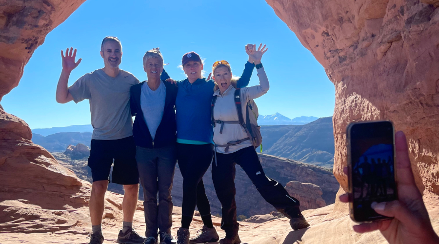 Happy Hiking Group Arches